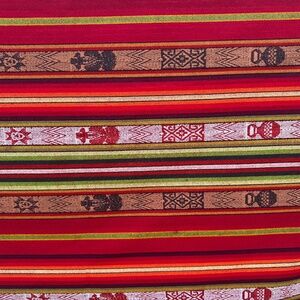 Vintage Southwest Blanket L Tablecloth Handwoven Rustic Aztec Ranch Christmas